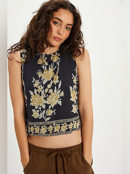 Free People Tops - NWT! FP Free People One Faded Gardens Printed Tank Sz XL